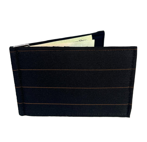 Black with tan lines Bifold wallet