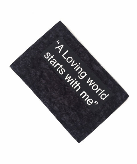 A loving world starts with me black Mini wallet