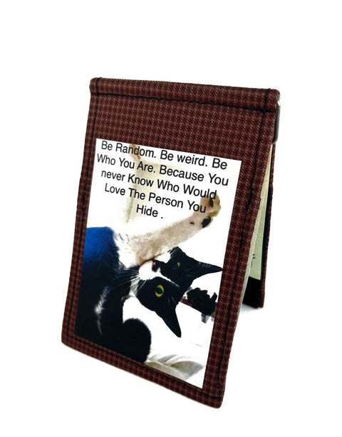 Be random, be weird, be who you are Bifold wallet_4
