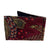 Pattern maroon Bifold wallet_3