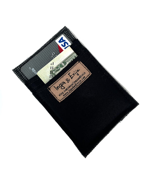 Trust your intuition, she knows your shit black Mini wallet_2