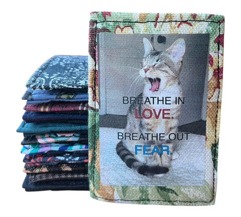 "Breathe Love" mini wallet
