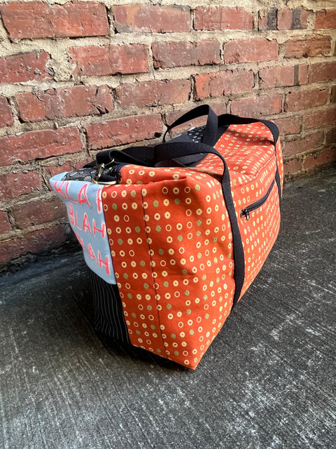“Blah Blah” duffel bag