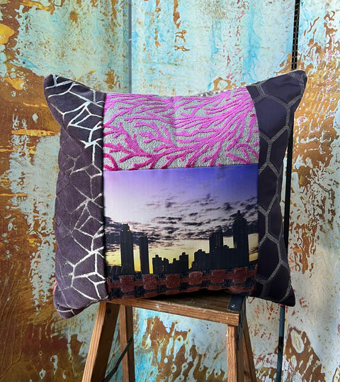 "Atlanta Skyview" decorative pillow
