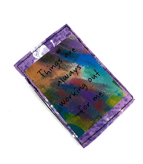 Things are always working for me purple Mini wallet