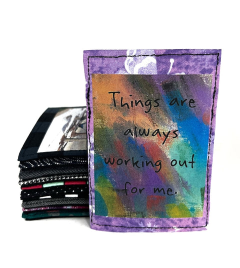 Things are always working for me purple Mini wallet_3
